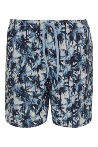 Short de bain - Blanc et bleu