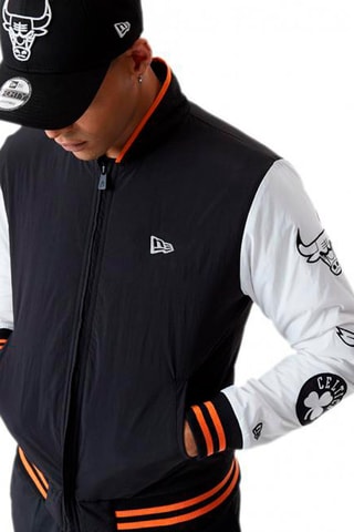 Bomber en laine NBA - Ecru et noir