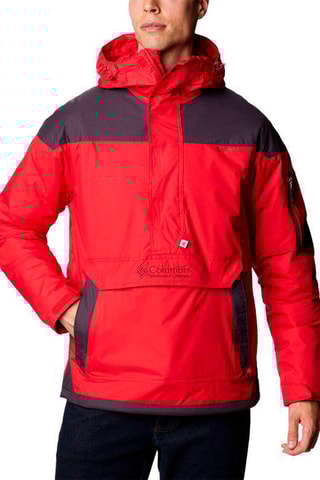 Parka à capuche Challenger - Rouge et prune