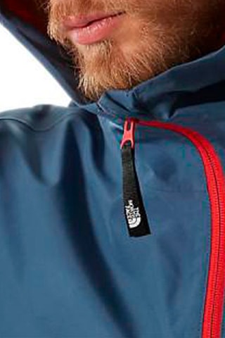 Coupe-vent à capuche - Bleu et rouge