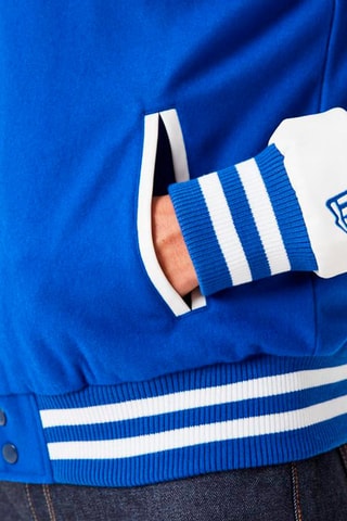 Teddy en laine MLB Wordmark Varsity Ney York Mets - Bleu et blanc