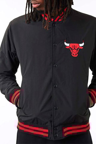 Bomber Team Logo Chicago Bulls - Noir