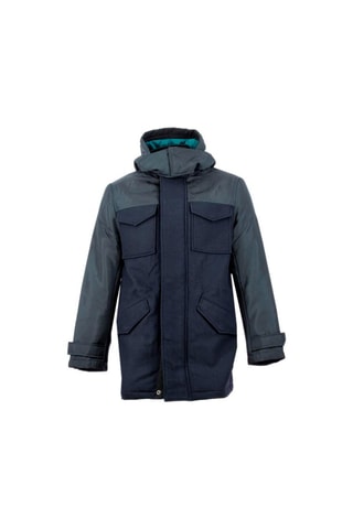 Parka à capuche en laine - Bleu marine