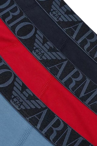 3 boxers en coton biologique - Rouge