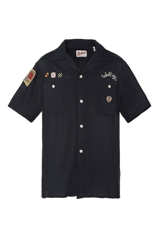 Chemise regular Bowling - Bleu marine