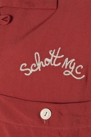 Chemise regular Bowling - Rouge