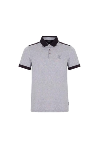 Polo Gris chiné et noir