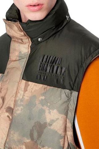 Doudoune à capuche - Kaki et noir