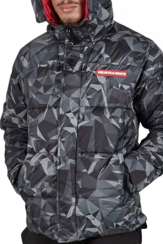 Doudoune à capuche Isola - Noir et gris