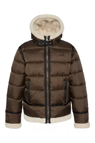 Doudoune à capuche Bombardier - Marron