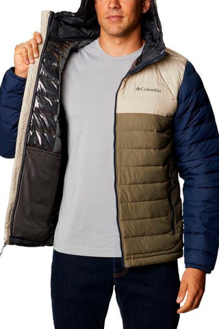 Doudoune à capuche Powder Lite - Bleu marine et kaki