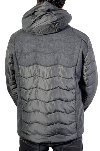 Doudoune à capuche en laine - Gris