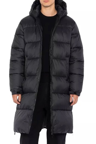 Doudoune longue à capuche - Noir