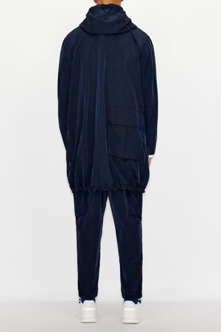 Trench à capuche - Bleu nuit