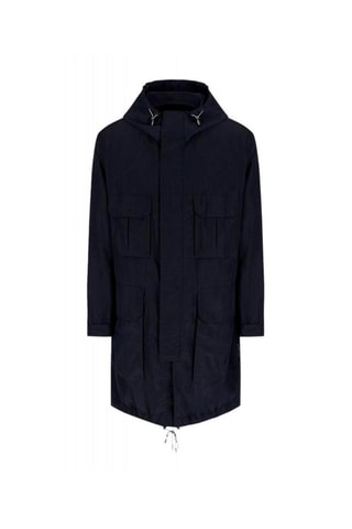 Trench à capuche - Bleu nuit