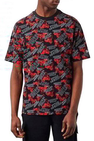 T-shirt NBA All-Over Printed Chicago Bulls - Noir