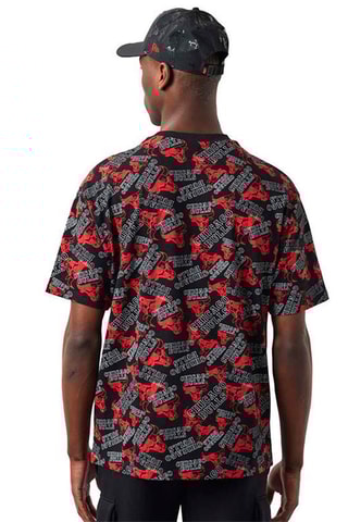 T-shirt NBA All-Over Printed Chicago Bulls - Noir