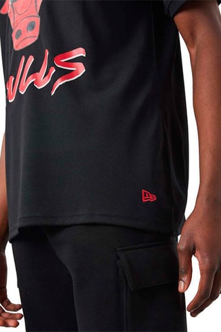 T-shirt NBA Script Chicago Bulls - Noir