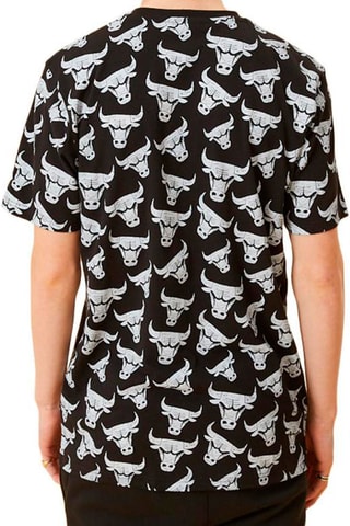 T-shirt Distressed Logo Chicago Bulls - Noir et blanc