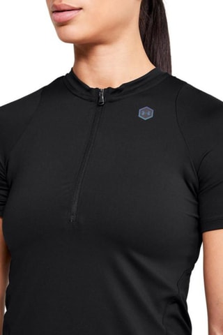 T-shirt Ua Rush Vent Ss Noir