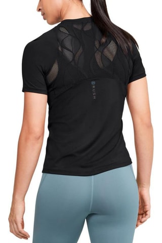 T-shirt Ua Rush Vent Ss Noir