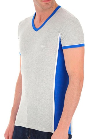 T-shirt Gris et bleu