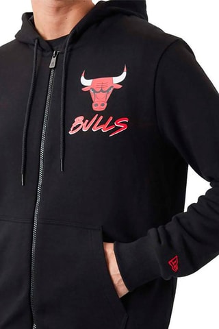 Sweat à capuche Script NBA Chicago Bulls - Noir
