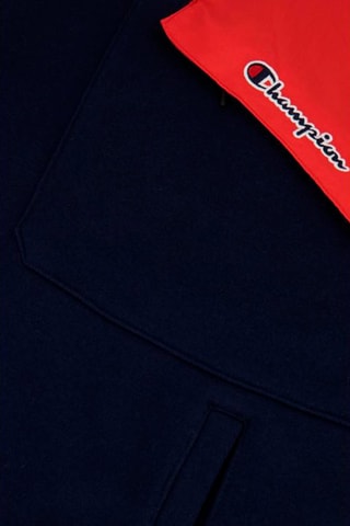 Sweat à capuche - Bleu marine et rouge