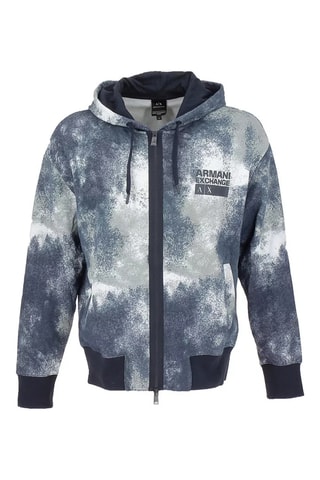 Sweat à capuche - Bleu et blanc