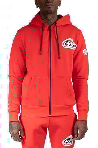 Sweat à capuche Brest - Rouge et blanc