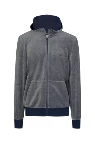 Sweat à capuche - Bleu marine et gris