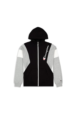 Sweat à capuche Noir et gris chiné