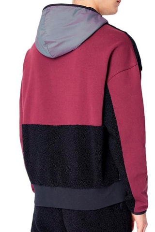 Sweat à capuche Noir et bordeaux