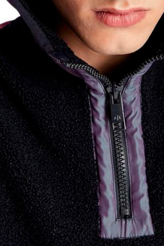 Sweat à capuche Noir et bordeaux