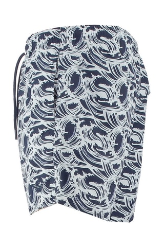 Short de bain - Bleu marine et blanc