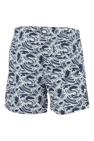 Short de bain - Bleu marine et blanc