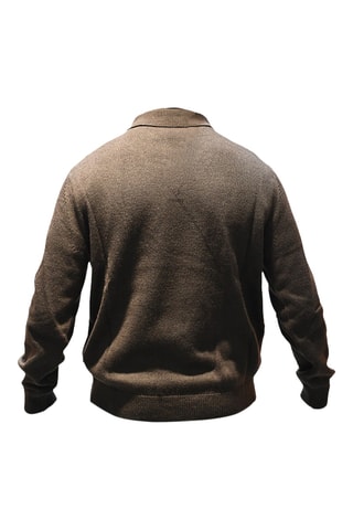 Polo en laine vierge - Marron