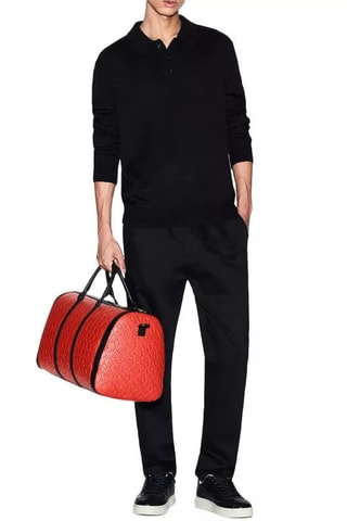 Polo en laine vierge - Noir