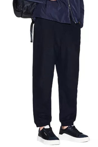 Pantalon en laine vierge - Bleu marine