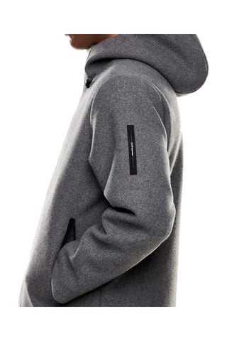 Veste en laine à capuche - Gris