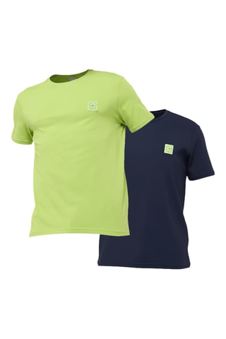 2 t-shirts - Bleu marine et vert olive