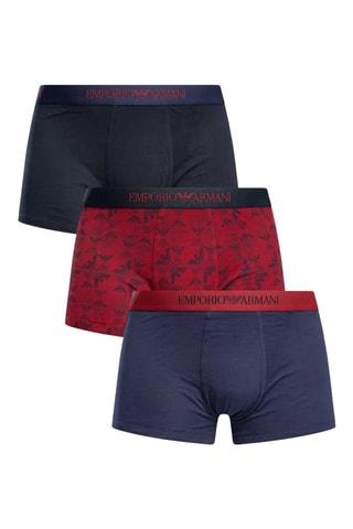 3 boxers - Bleu marine et bordeaux