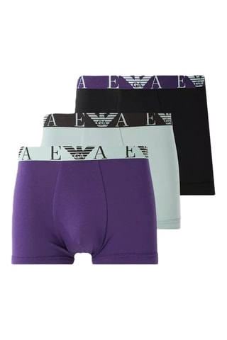 3 boxers - Marron, violet et vert d’eau