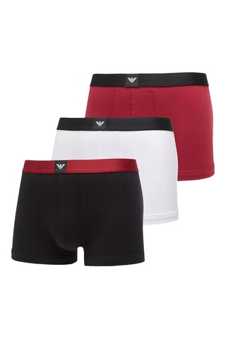 3 boxers - Noir, bordeaux et blanc