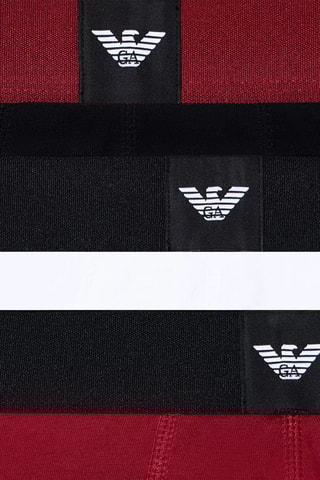 3 boxers - Noir, bordeaux et blanc