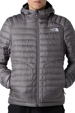 Doudoune à capuche - Gris foncé et blanc