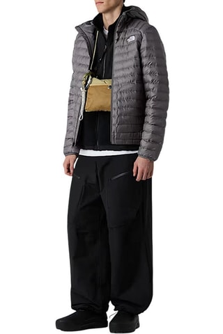 Doudoune à capuche - Gris foncé et blanc