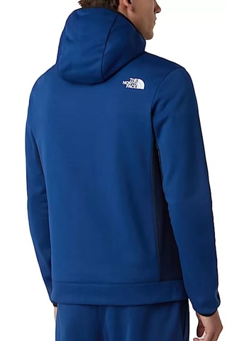 Sweat polaire à capuche - Bleu roi et blanc