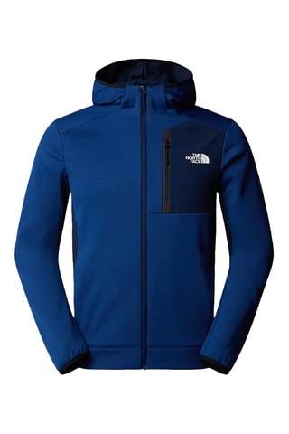 Sweat polaire à capuche - Bleu roi et blanc