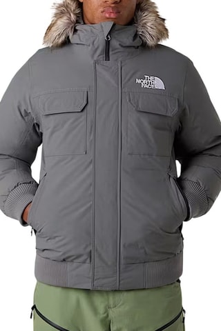 Bomber à capuche - Gris et blanc